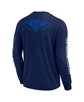 Fanatics Men's Navy New Orleans Pelicans Elements Strive Long Sleeve T-Shirt
