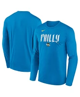 Nike Men's Royal Philadelphia Phillies City Connect Legend Performance Long Sleeve T-Shirt