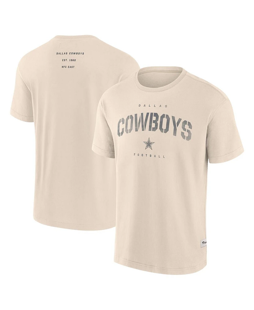 Fanatics Men's Cream Dallas Cowboys Elements Future Ground Lettering T-Shirt