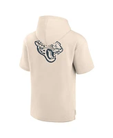 Fanatics Men's Cream Jacksonville Jaguars Elements Future Ground Lettering Short Sleeve Pullover Hoodie