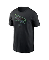 Nike Men's Black Tampa Bay Rays City Connect Large Logo T-Shirt