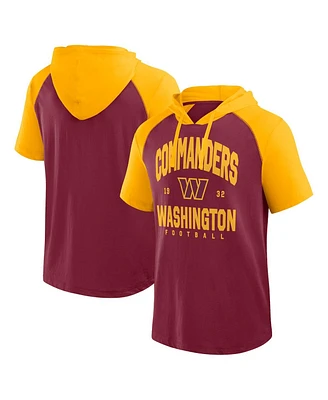 Logo Athletic Men's Burgundy Washington Commanders Prime Hoodie T-Shirt