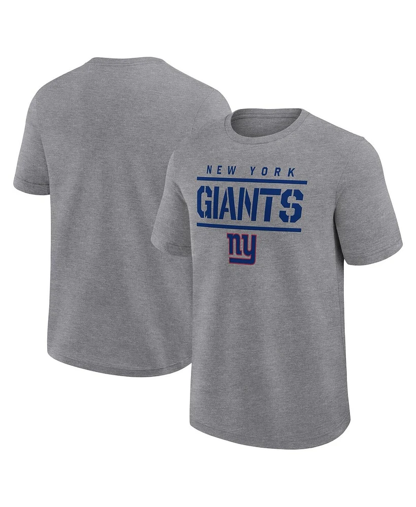 Logo Athletic Men's Heather Gray New York Giants Top Notch T-Shirt