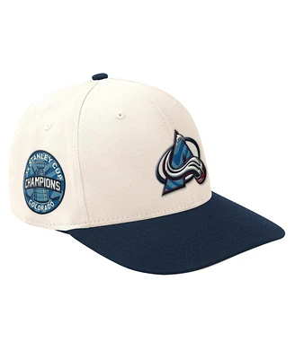 Starter Men's Cream/Navy Colorado Avalanche Blue Wave Classic Adjustable Hat