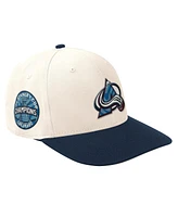 Starter Men's Cream/Navy Colorado Avalanche Blue Wave Classic Adjustable Hat