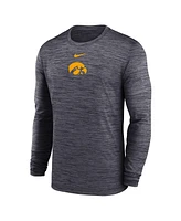 Nike Men's Black Iowa Hawkeyes 2025 Sideline Velocity Performance Long Sleeve T-Shirt