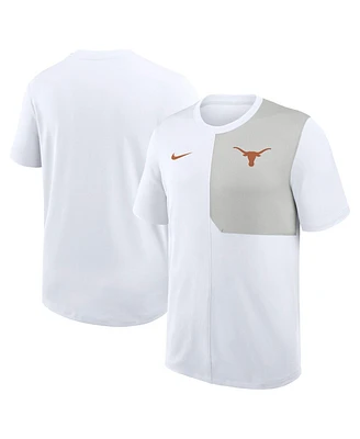 Nike Men's White Texas Longhorns 2025 Sideline Uv Performance Coach T-Shirt