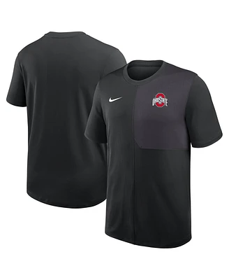 Nike Men's Ohio State Buckeyes 2025 Sideline Uv Performance Coach T-Shirt