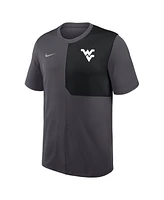Nike Men's Anthracite West Virginia Mountaineers 2025 Sideline Uv Performance Coach T-Shirt