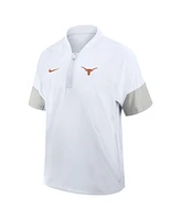 Nike Men's White Texas Longhorns 2025 Sideline Short Sleeve Quarter-Zip Coach Jacket