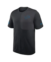 Nike Men's Detroit Lions Sideline Uv Performance Coach T-Shirt