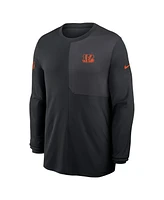 Nike Men's Black Cincinnati Bengals Sideline Coach Uv Performance Long Sleeve T-Shirt