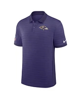 Nike Men's Purple Baltimore Ravens Sideline Victory Stripe Performance Polo Shirt