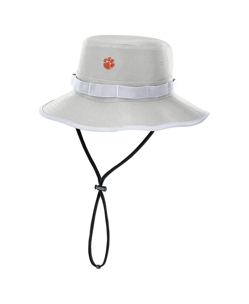 Nike Men's Gray Clemson Tigers 2025 Sideline Apex Boonie Performance Bucket Hat