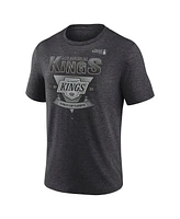 Fanatics Men's Heather Charcoal Los Angeles Kings 2025 Stanley Cup Playoffs Crossbar Tri-Blend T-Shirt