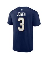 Fanatics Men's Seth Jones Navy Florida Panthers Authentic Stack Name Number T-Shirt