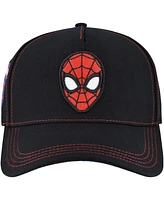Lids Men's Black Spider-Man Big Print A-Frame Snapback Hat
