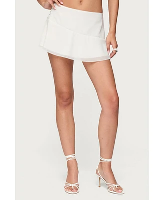Edikted Women's Iona Chiffon Ruffle Mini Skirt