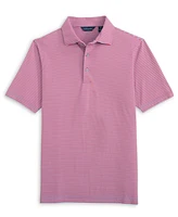 Scott Barber Prep Stripe Polo, Berry