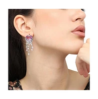 Sohi Heart-Stone Drop Earrings