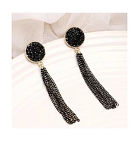 Sohi Circular-Tassel Drop Earrings