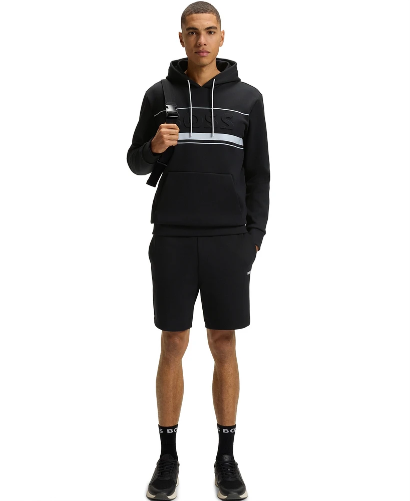 Boss by Hugo Men's Cotton-Blend Stripe Detail Shorts