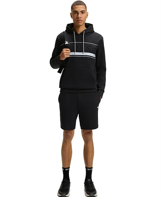 Boss by Hugo Men's Cotton-Blend Stripe Detail Shorts