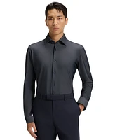 Boss by Hugo Men's Structured Stretch Jersey Regular-Fit Dress Shirt