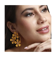 Sohi Floral-Circular Drop Earrings
