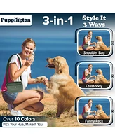 Puppington 3-in-1 Dog Walk Bag & Travel Bowl with Matching Planet-Safe poop Bags