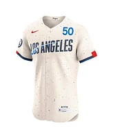 Nike Men's Mookie Betts Cream Los Angeles Dodgers City Connect Elite Jersey