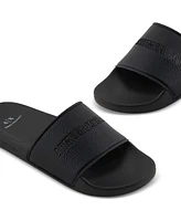 A|X Armani Exchange Men's Logo Embossed Slip-On Slide Sandals