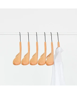 WeThinkStorage 20pk Premium Hotel Quality Space-saving Wood Hanger With Wide Shoulders