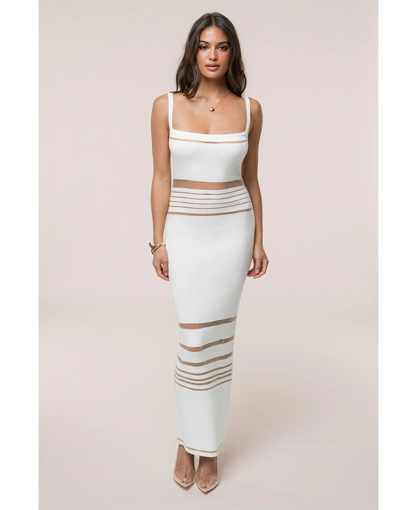 Jluxlabel Women's Striped Rib Knit Dress