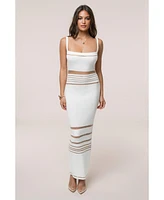Jluxlabel Women's Striped Rib Knit Dress