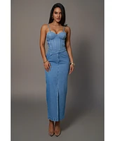 Jluxlabel Adana Denim Skirt