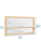 ECR4Kids Wall-Mounted Coordination Mirror, Natural
