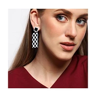 Sohi Checkered Drop Earrings