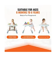 Slickblue Kids Activity Center Interactive Play Center Table with Toys Music Songs
