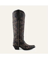 Olivia Leather Cowgirl Boots - Stylish Western Footwear & Comfort By Buck Brana