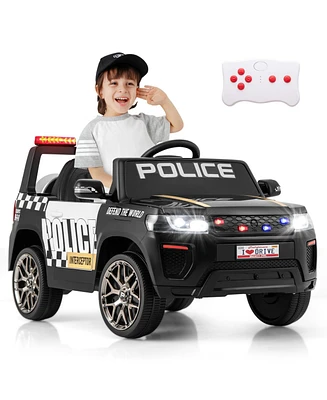 12V Kids Ride on Police Car with Remote and Siren Flashing Lights