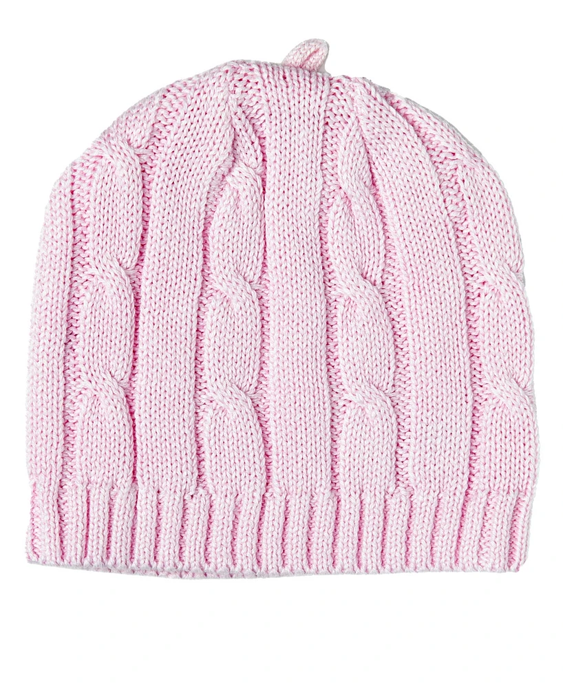 Baby Girls Cable Knit Beanie Hat
