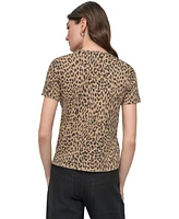 Dkny Jeans Petite Animal Print Short-Sleeve T-Shirt