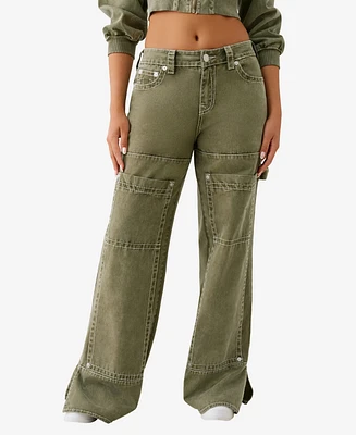 True Religion Women's Bobbi Big T Baggy Carpenter Jeans