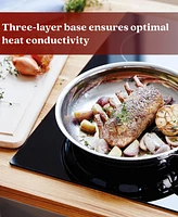 Alva Chef 11" Stainless Steel Frying Pan - Non-Toxic Pfas/Pfoa/Ptfe Free, Stay-Cool Handle - Induction Ready - Oven & Dishwasher Safe