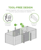 Best Choice Products 4x2x2ft Outdoor Metal Raised Garden Bed, Planter Box for Vegetables, Flowers