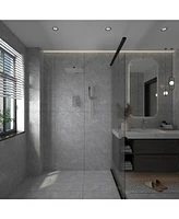 Greenspring 10 Inch Square Bathroom Shower Combo Set Brushed Nickel