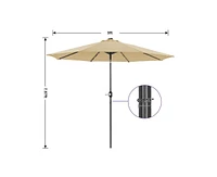Casainc 9ft Lighted Led Outdoor Market Umbrella