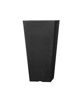 Tall Planter Set of 2 Square Tapered Planters for Outdoor Indoor
