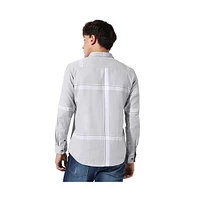 Campus Sutra Men's Tartan Plaid Button Up Shirt
